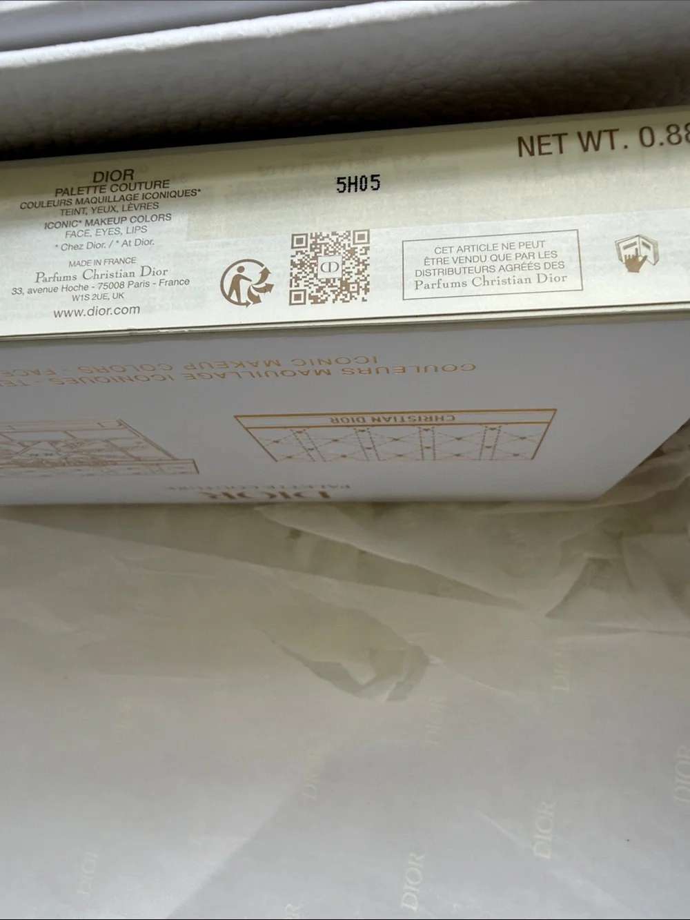 Dior White & Gold Palette Couture Makeup Set